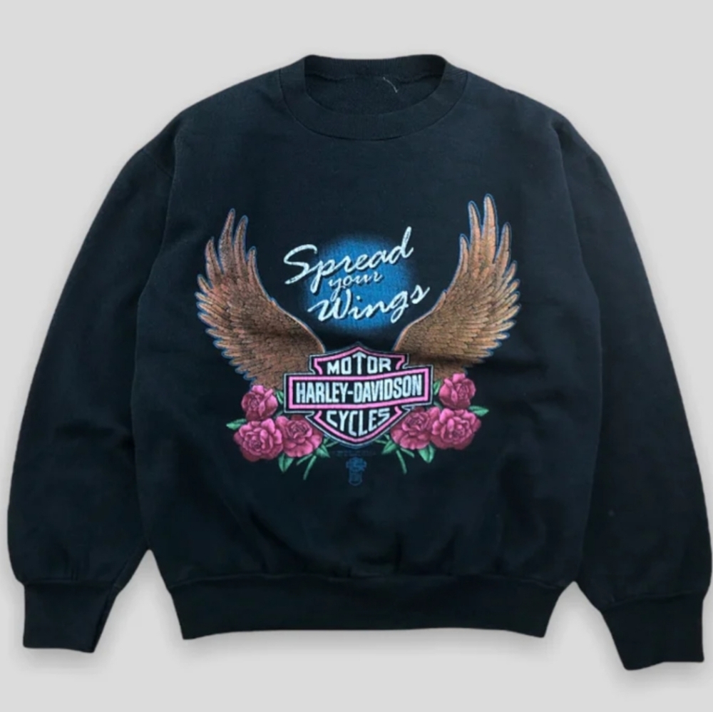 Harley Davidson Spread Your Wings sweatshirt SZ M or L 🖤ISO🖤